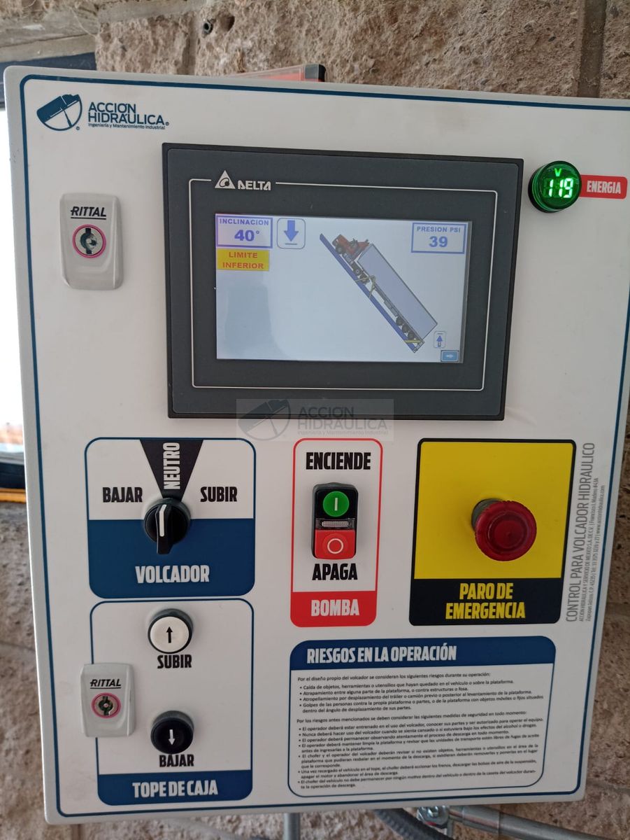 Panel de Control del Volcador Nuevo
